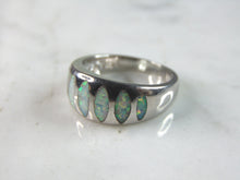 Load image into Gallery viewer, Womens Vintage Estate Sterling Silver Modernist Opal Ring 5.1g E1065