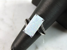 Load image into Gallery viewer, Womens Estate Sterling Silver Modernist Opal Ring 3.9g E1072