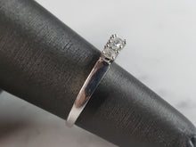 Load image into Gallery viewer, Womens Vintage Estate 14k White Gold Diamond Engagement Ring 2.0g  #E1075