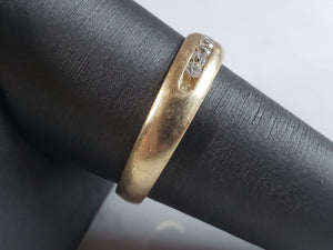Mens Vintage Estate 14k Yellow Gold Diamond Ring 4.8g  #E1085