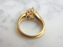 Load image into Gallery viewer, Womens Vintage Estate 14K Yellow Gold Diamond Ring 2pc Set, 4.3g  #E1096