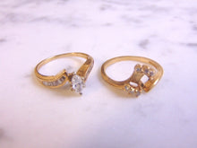 Load image into Gallery viewer, Womens Vintage Estate 14K Yellow Gold Diamond Ring 2pc Set, 4.3g  #E1096