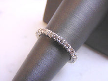 Load image into Gallery viewer, Womens Vintage Estate 14K White Gold Diamond Eternity Ring 3.6g E1097
