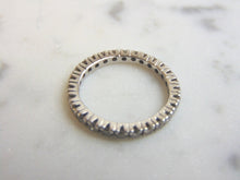Load image into Gallery viewer, Womens Vintage Estate 14K White Gold Diamond Eternity Ring 3.6g E1097