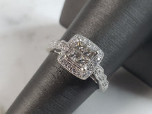 Load image into Gallery viewer, Womens Vintage Estate 14k White Gold Diamond Engagement Ring 3.9g E1107