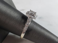 Load image into Gallery viewer, Womens Vintage Estate 14k White Gold Diamond Engagement Ring 3.9g E1107