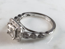 Load image into Gallery viewer, Womens Vintage Estate 14k White Gold Diamond Engagement Ring 3.9g E1107
