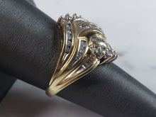 Load image into Gallery viewer, Womens Vintage Estate 10k Gold Diamond Cluster Ring 6.4g E1111