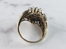 Load image into Gallery viewer, Womens Vintage Estate 10k Gold Diamond Cluster Ring 6.4g E1111