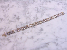 Load image into Gallery viewer, Womens Vintage Estate 14K White Gold Diamond Bracelet 26.0g E1114