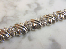 Load image into Gallery viewer, Womens Vintage Estate 14K White Gold Diamond Bracelet 26.0g E1114
