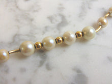Load image into Gallery viewer, VINTAGE ESTATE 10K GOLD BRACELET W/ 12 PEARLS 10.3g  E1125