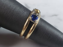 Load image into Gallery viewer, Womens Vintage Estate 14K Gold Sapphire Ring 4.2g #E1126