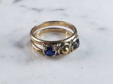 Load image into Gallery viewer, Womens Vintage Estate 14K Gold Sapphire Ring 4.2g #E1126