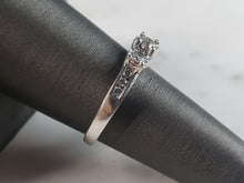 Load image into Gallery viewer, Womens Vintage Estate 14k White Gold Diamond Engagement Ring 3.5g  #E1135