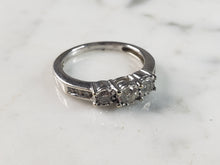 Load image into Gallery viewer, Womens Vintage Estate 14k White Gold Diamond Engagement Ring 3.5g  #E1135