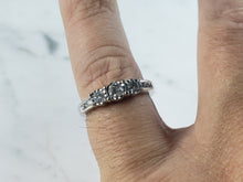 Load image into Gallery viewer, Womens Vintage Estate 14k White Gold Diamond Engagement Ring 3.5g  #E1135