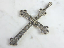 Load image into Gallery viewer, Vintage Estate Sterling Silver Religious Cross Pendant 14.0g E1136