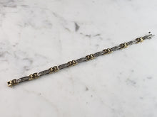 Load image into Gallery viewer, Womens Vintage Estate 10K Yellow &amp; White Gold Diamond Tennis Bracelet 14.9g E1138