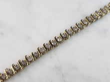 Load image into Gallery viewer, Womens Vintage Estate 10K Gold Diamond Tennis Bracelet 7.2g E1139