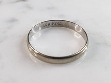 Load image into Gallery viewer, Womens Vintage Estate 10K White Gold Wedding Band Ring, 1.6g E1150
