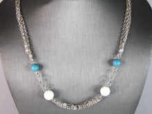 Load image into Gallery viewer, Womens Vintage Estate Sterling Silver Modernist Necklace 15g E1184