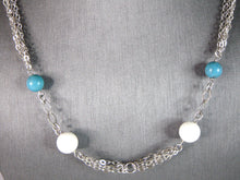 Load image into Gallery viewer, Womens Vintage Estate Sterling Silver Modernist Necklace 15g E1184