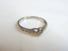 Load image into Gallery viewer, Womens Vintage Estate 10K White Gold Diamond Ring, 1.8g E1191