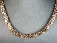 Load image into Gallery viewer, Womens Vintage Estate 14K Rose Gold Byzantine Italian Necklace 28.3g E1209