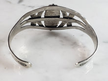 Load image into Gallery viewer, Womens Vintage Estate Sterling Silver Southwestern Turquoise Cuff Bracelet 20.7g E1219