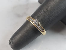 Load image into Gallery viewer, Womens Vintage Estate 10K Yellow Gold Ring Diamond Ring, 2.8g, E1221