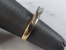 Load image into Gallery viewer, Womens Vintage Estate 10K Yellow Gold Ring Diamond Ring, 2.8g, E1221