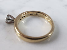 Load image into Gallery viewer, Womens Vintage Estate 10K Yellow Gold Ring Diamond Ring, 2.8g, E1221