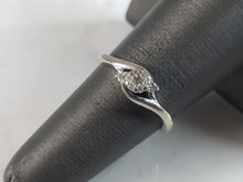 Load image into Gallery viewer, Womens Vintage Estate 10K White Gold Ring Diamond Ring, 1.8g, E1222