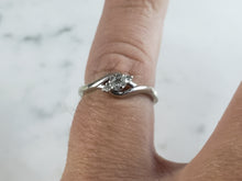 Load image into Gallery viewer, Womens Vintage Estate 10K White Gold Ring Diamond Ring, 1.8g, E1222
