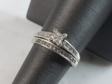 Load image into Gallery viewer, Womens Vintage Estate 14K White Gold Diamond Engagement Ring Set, 3.7g E1226