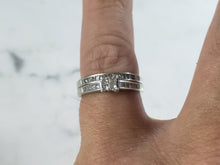 Load image into Gallery viewer, Womens Vintage Estate 14K White Gold Diamond Engagement Ring Set, 3.7g E1226