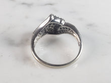 Load image into Gallery viewer, Womens Vintage Estate 10k White Gold Diamond Ring 3.2g  E1234