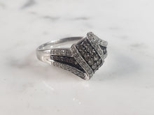 Load image into Gallery viewer, Womens Vintage Estate 10k White Gold Diamond Ring 3.2g  E1234