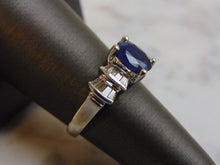 Load image into Gallery viewer, Womens Vintage Estate 14K White Gold Spinel &amp; Diamond Ring, 4.0g E1240
