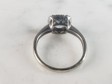 Load image into Gallery viewer, Womens Vintage Estate 10K Gold Aquamarine &amp; Diamond Ring 1.9g E1245