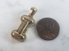 Load image into Gallery viewer, Womens Vintage Estate 14K Yellow Gold Letter I Diamond Pendant 4.4g E1250
