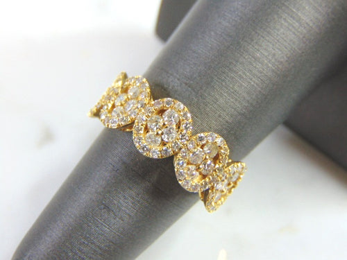 Womens 14K Yellow Gold Diamond Ring 3.9g E1254