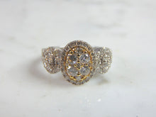 Load image into Gallery viewer, Womens 14K Yellow &amp; White Gold Diamond Ring 5.6g E1256