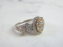 Load image into Gallery viewer, Womens 14K Yellow &amp; White Gold Diamond Ring 5.6g E1256