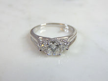 Load image into Gallery viewer, Womens Vintage Estate 14k White Gold Diamond Engagement Ring 4.0g E1260
