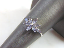 Load image into Gallery viewer, Womens Vintage Estate 10k White Gold Tanzanite Ring 1.5g E1262