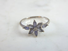 Load image into Gallery viewer, Womens Vintage Estate 10k White Gold Tanzanite Ring 1.5g E1262