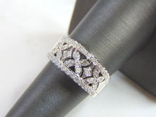 Load image into Gallery viewer, Womens Vintage Estate 10k White Gold Diamond Ring 5.4g E1265