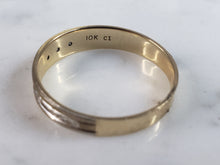 Load image into Gallery viewer, Womens Vintage Estate 10k Yellow &amp; White Gold Diamond Ring 2.3g E1266